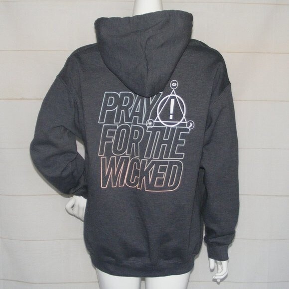 PANIC AT THE DISCO Hoodie Sweatshirt, L, Pray for the Wicked, Gray - Picture 6 of 11